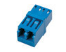 Adapter/Coupler LC Duplex SM Female to Female Blue With Flange  (Minimum 10 Pieces) - Connectedfibers-Online